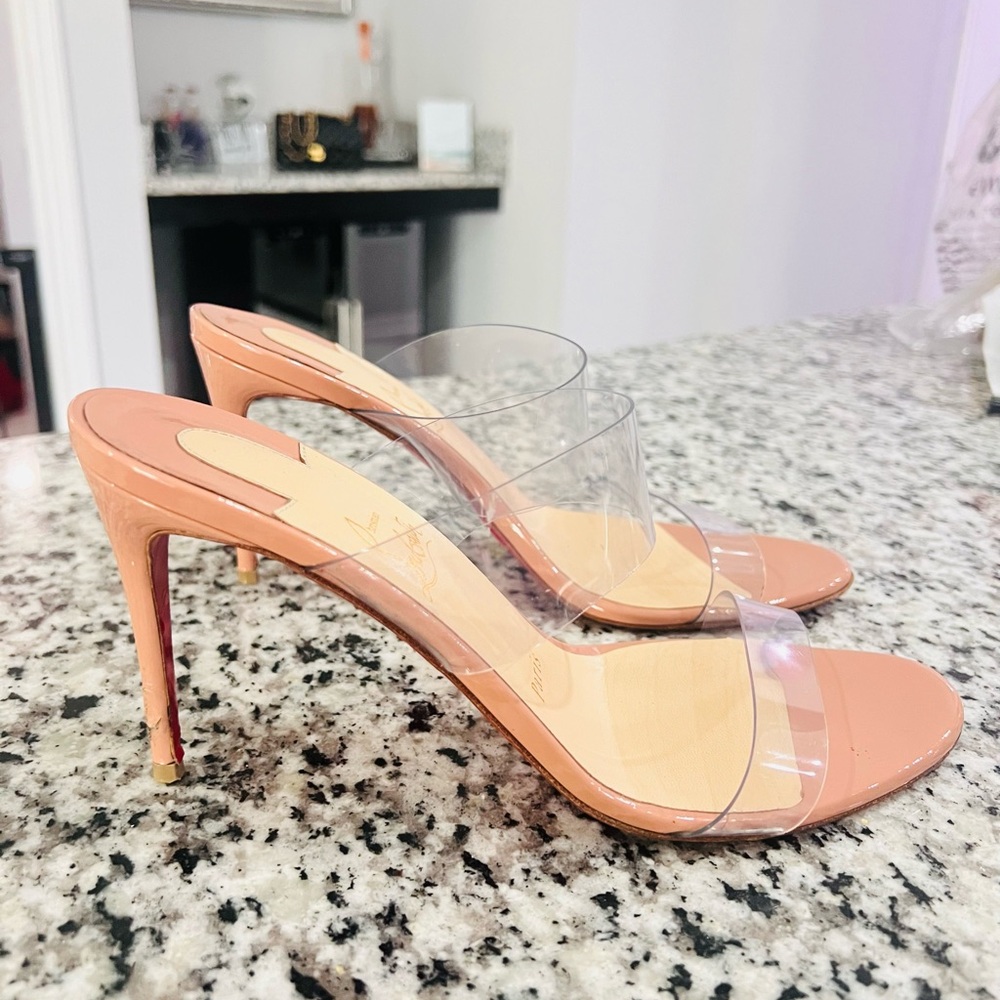 🤩✨👠 Christian Louboutin Just Nothing Nude 85 Patent/PVC